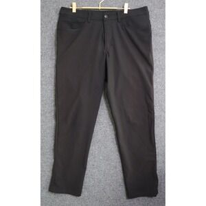 Lululemon Pants Men 34 Black 31" ABC Classic 5 Pocket Chino Trouser Stretch EUC